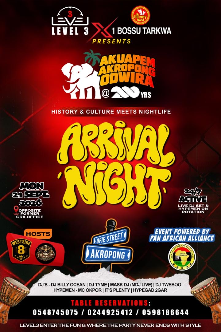 Arrival Night event flyer